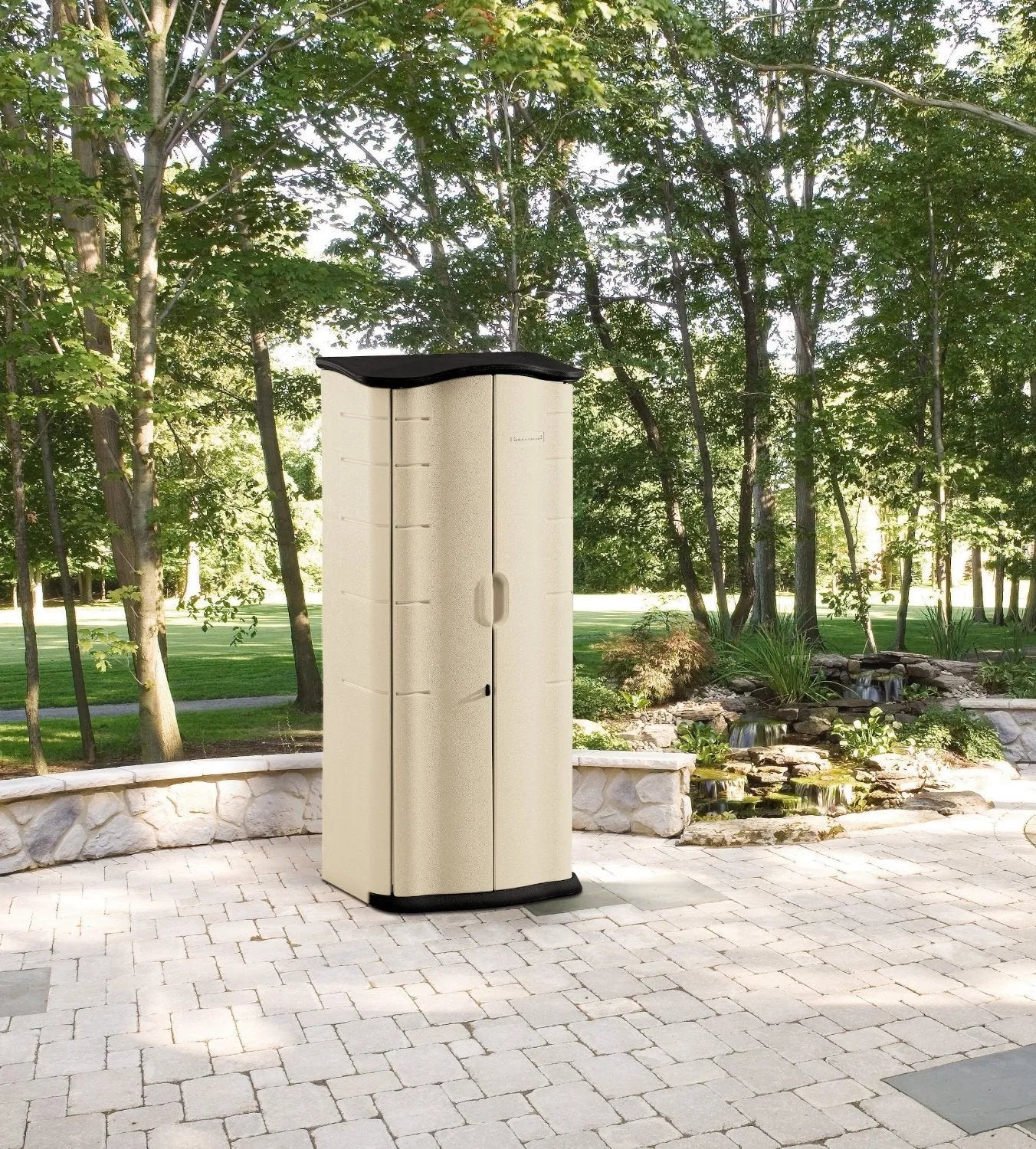 Rubbermaid Vertical Resin Weather Resistant Outdoor Storage Shed