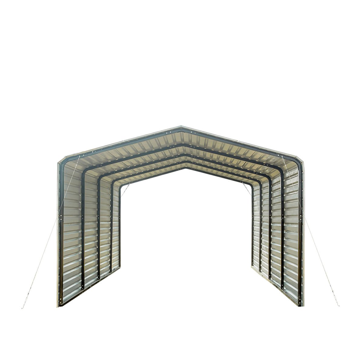 CP1220F 12' x 20' All-Steel Carport with Enclosed Sides