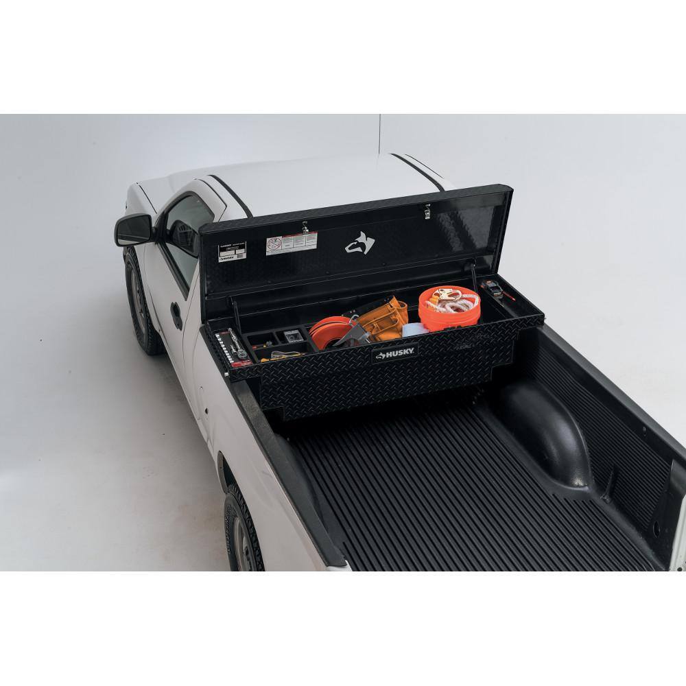 61.86 Matte Black Aluminum Low Profile Truck Tool Box for Mid-Size Trucks