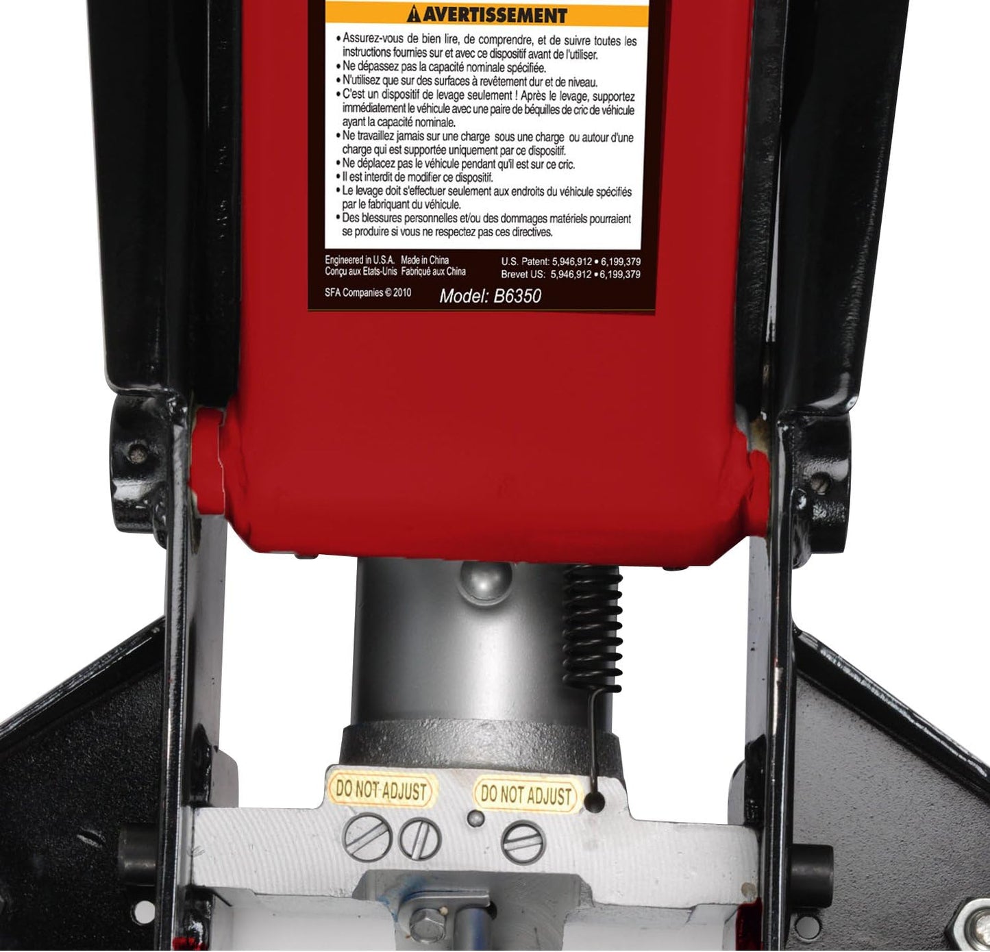 Black/Red Fast Lift Service Jack 3.5 Ton Capacity