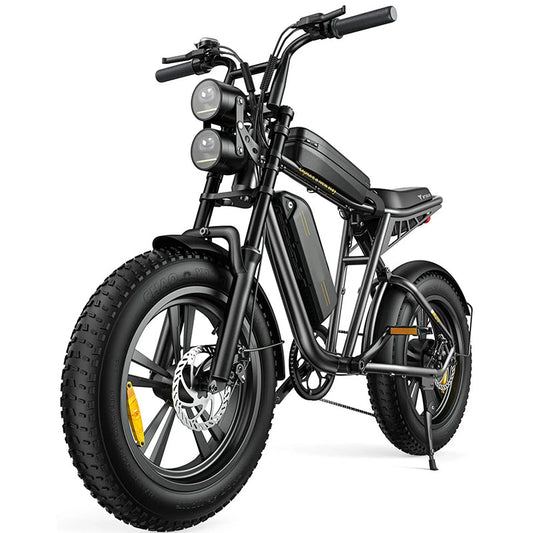 1000W Electric Bike for Adults, Retro-Style, 28mph, 94 Miles Range, 20′′x4.0′′ Fat Tires, Full Suspension, UL Certified