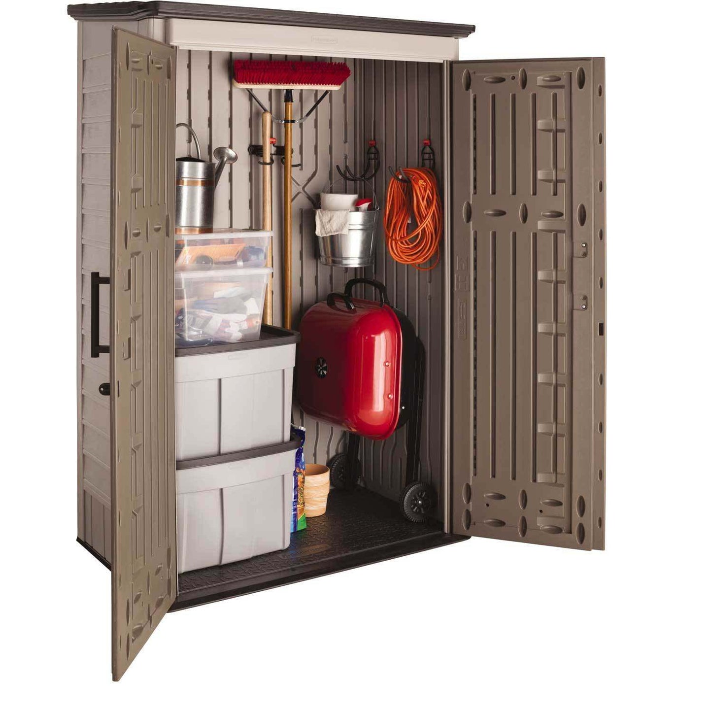 Rubbermaid Outdoor Storage Shed, 52 Cu.Ft., Weather-Resistant, Lockable Doors