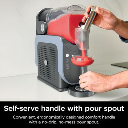 SLUSHi with RapidChill Technology, 88 oz. Frozen Drink & Slushie Machine, 5 Preset Programs, Margaritas, Frappés, and More, Premium Accents, Black, FS301