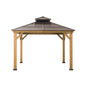 10 ft. x 10 ft. Cedar Framed Gazebo with Steel 2-Tier Hip Roof Hardtop