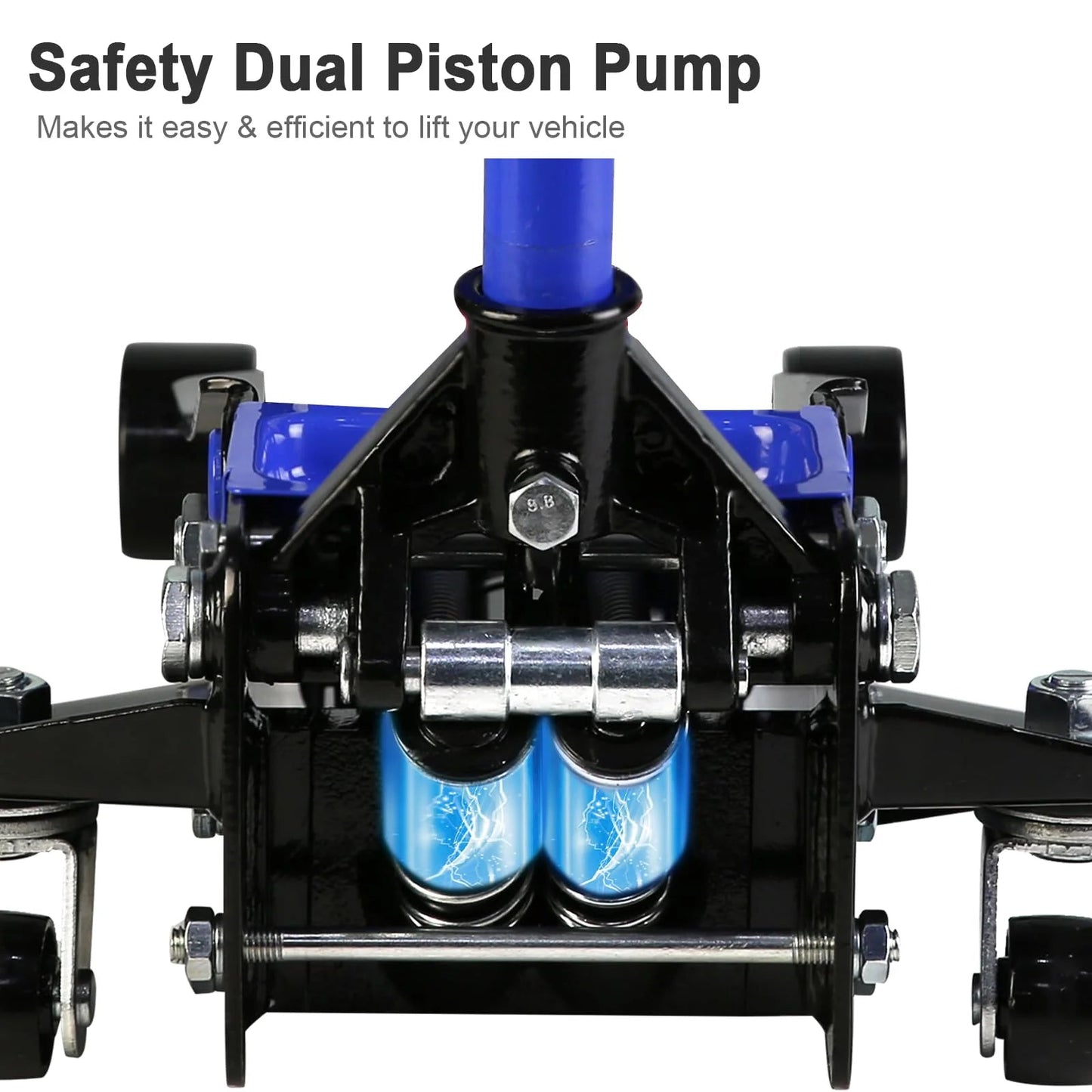 3 Ton Floor Jack, Hydraulic Low Profile Car Jack, Heavy Duty Steel Hydraulic Jack Floor Jack with Dual Piston Quick Lift Pump, Lifting Range 5.1′′-20′′