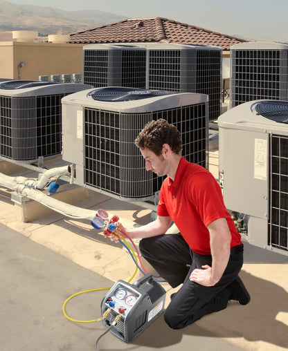 (Portable Refrigerant Recovery Machine – 115V, 60Hz, for Both Liquid and Vapor Refrigerant, White-Robinair