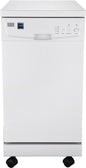 Portable Dishwasher, 18in Wide, 8 Place Settings Capacity, White