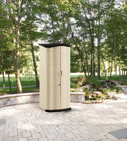 Rubbermaid Vertical Resin Weather Resistant Outdoor Storage Shed