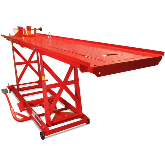 1,000 lb Hydraulic Motorcycle Lift Table Extra Long Heavy Duty