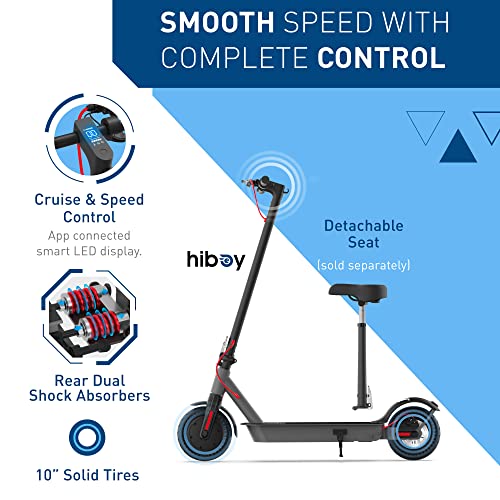 Hiboy S2 Pro Folding Electric Scooter, 500W Motor, 10" Solid Tires