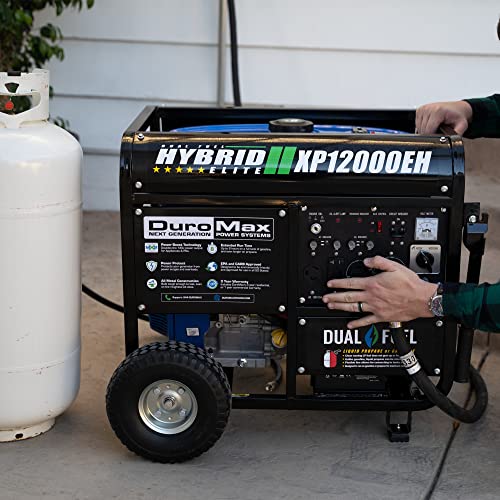XP12000EH Dual Fuel Generator – 12,000W Gas/Propane, 457cc 4-Stroke Engine, EPA/CARB Compliant
