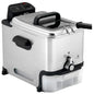 3.5L Stainless Steel Deep Fryer with Basket 1700W Oil Filtration Temp Control