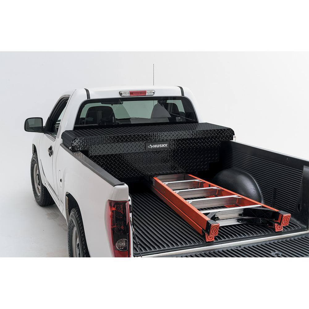 61.86 Matte Black Aluminum Low Profile Truck Tool Box for Mid-Size Trucks