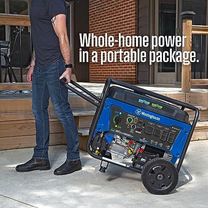 Westinghouse Outdoor Power Equipment 12500 Peak Watt Dual Fuel Home Backup Portable Generator