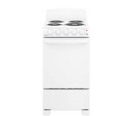 20 in. 4 Burner Element Free-Standing Electric Range in White