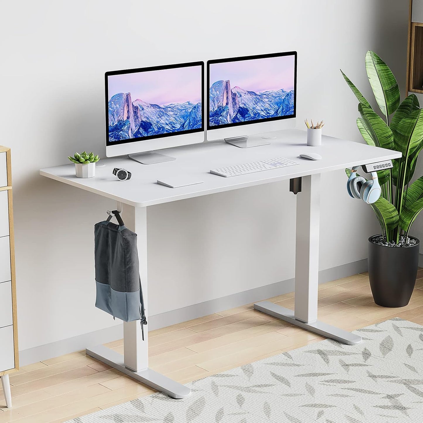 Electric Standing Desk 48 x 24 Inch Adjustable Height Electric with 3 Memory Controller