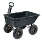 GOR866D HeavyDuty Garden Poly Dump Cart with 2In1 Convertible Handle, 1,200Pound Capacity, 40Inch by 25Inch Bed, Black Finish
