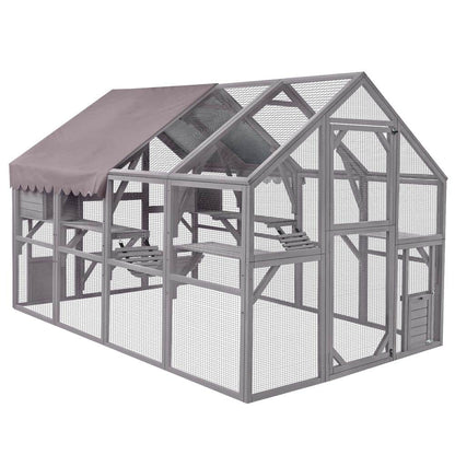 aivituvin Outdoor Cat Run : Large Cat Enclosure