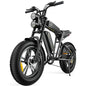 1000W Electric Bike for Adults, Retro-Style, 28mph, 94 Miles Range, 20′′x4.0′′ Fat Tires, Full Suspension, UL Certified